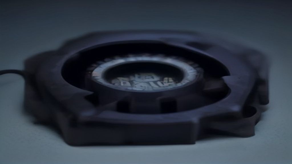 Close-up of a computer cooling fan