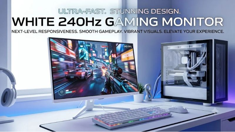 White 240hz Gaming Monitor