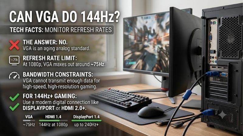 can vga run 144hz