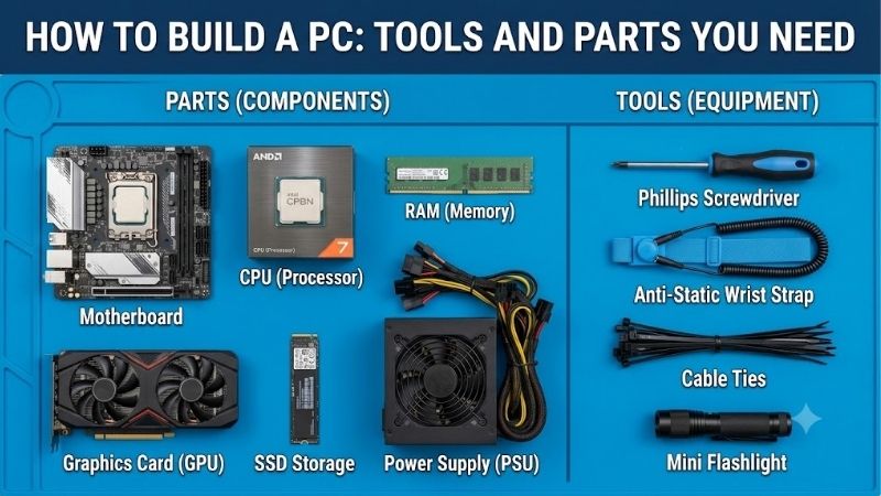 how to build a pc tools and parts you need